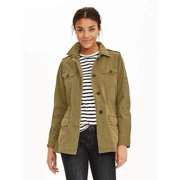 BANANA REPUBLIC Women's Olive Utility Jacket - Picture 1 of 4